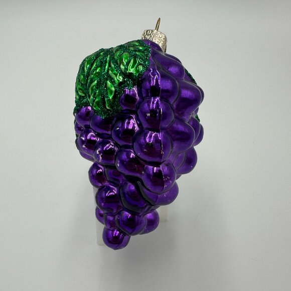 3 Mercury Glass Grape Christmas Ornaments / 2 Old World Christmas & 1 Inge-Glas - Picture 8 of 15